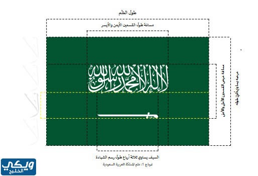 مواصفات العلم السعودي 