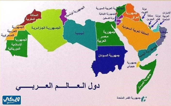 صور خريطة الوطن العربي بالالوان pdf