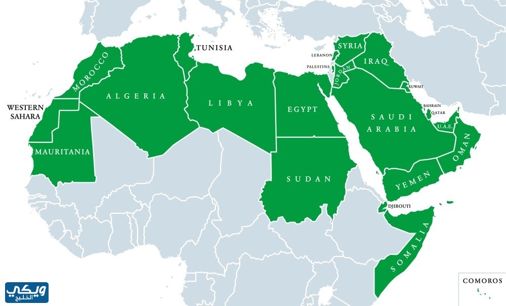 صور خريطة الوطن العربي بالانجليزي