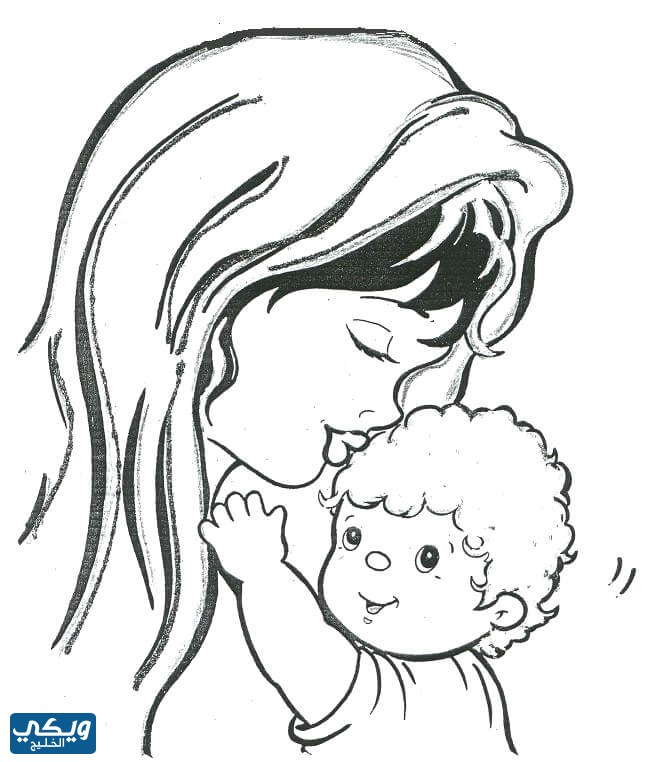 رسومات عن الام والطفل