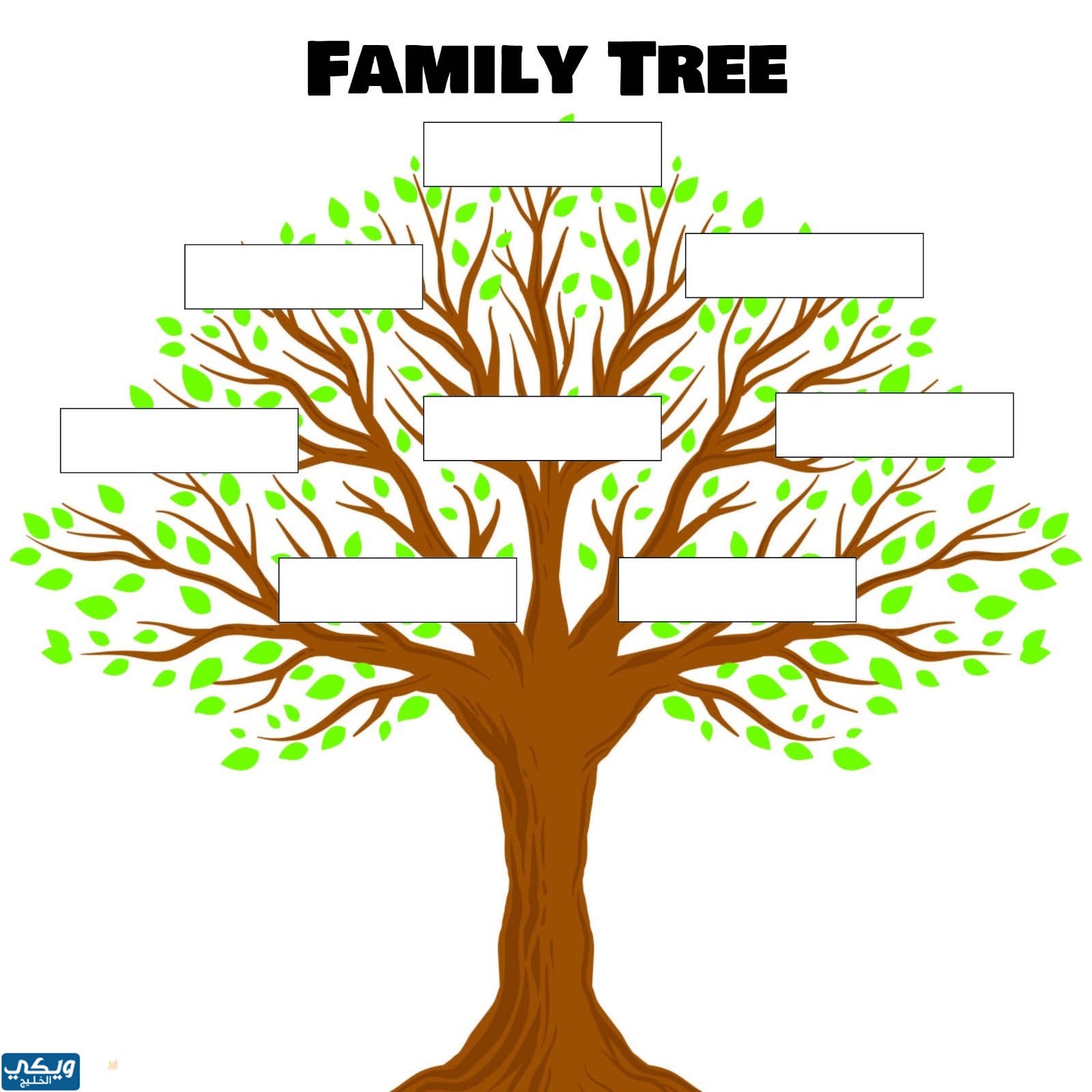 نموذج شجرة عائلة بالإنجليزي