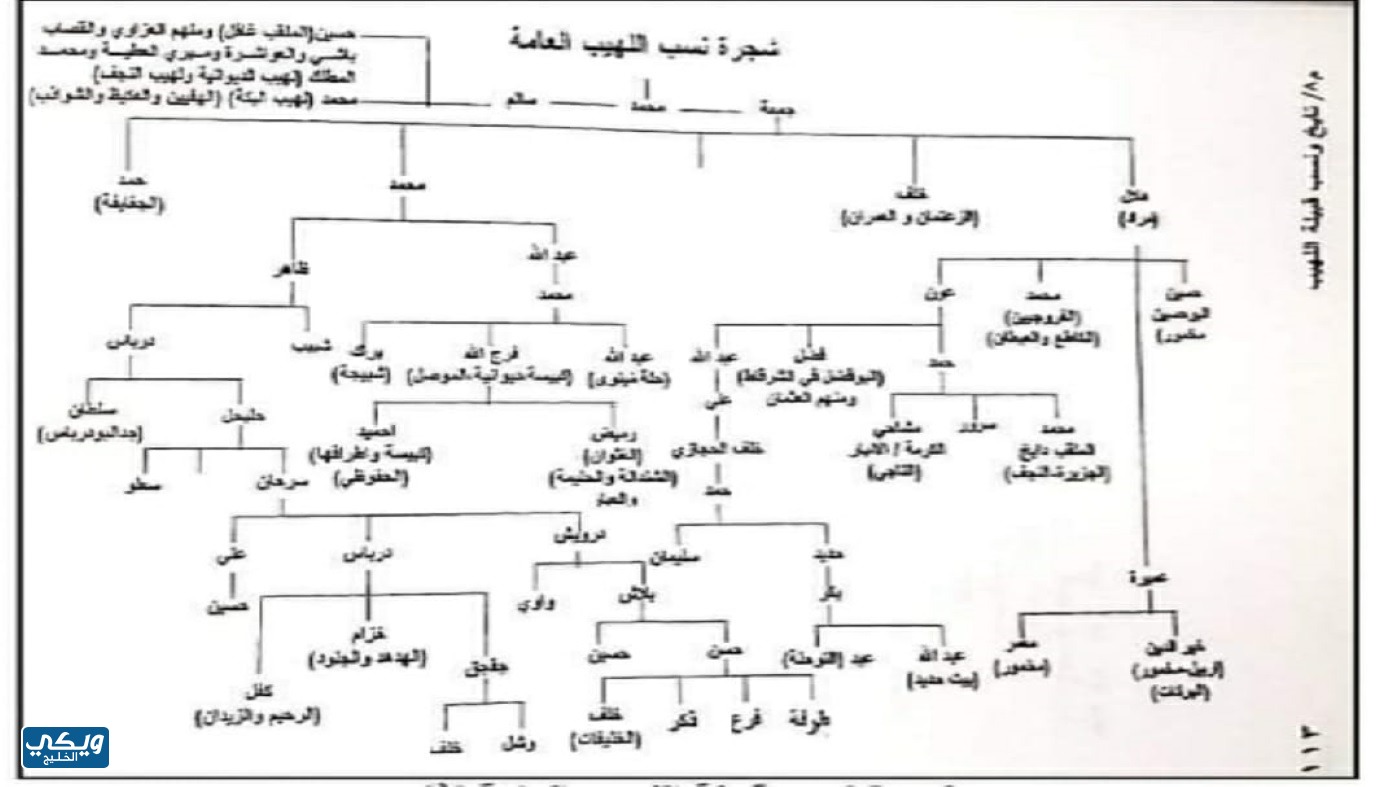 شجرة قبيلة اللهيبي
