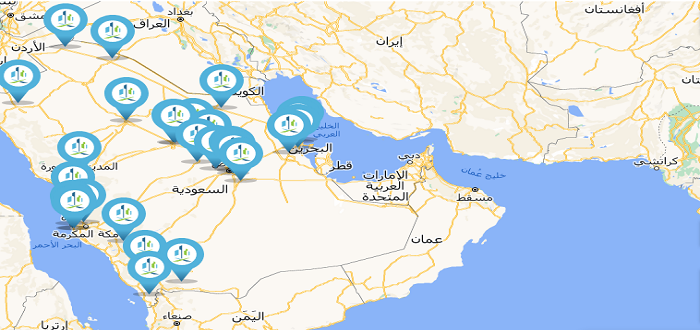 خريطة المدن الصناعية في المملكة العربية السعودية بالتفصيل