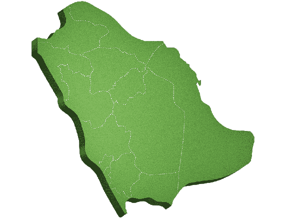 خريطة المملكة العربية السعودية للتصميم png جاهزة للتحميل