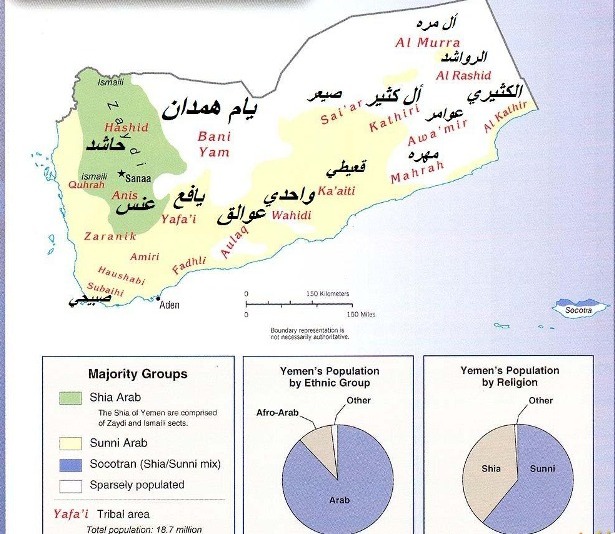 خريطة قبائل جنوب المملكة العربية السعودية كاملة