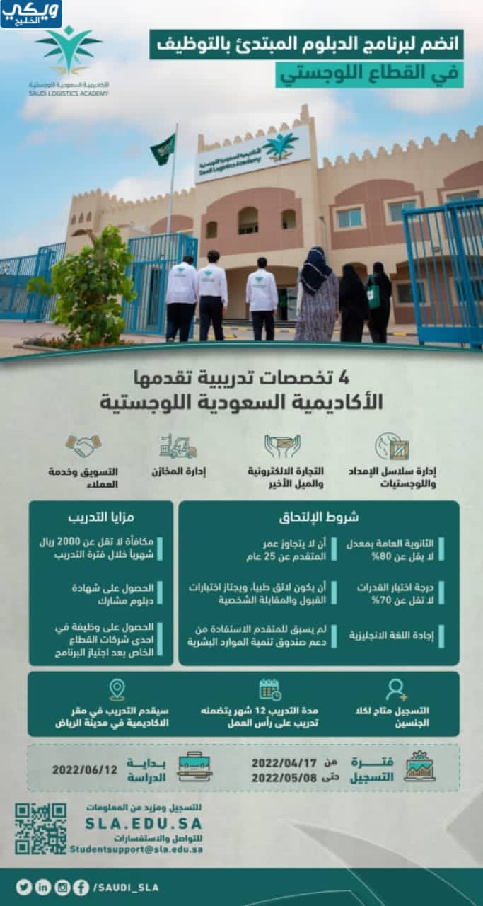 شروط الالتحاق ببرامج الأكاديمية السعودية اللوجستية