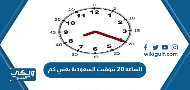 الساعه 20 بتوقيت السعودية يعني كم